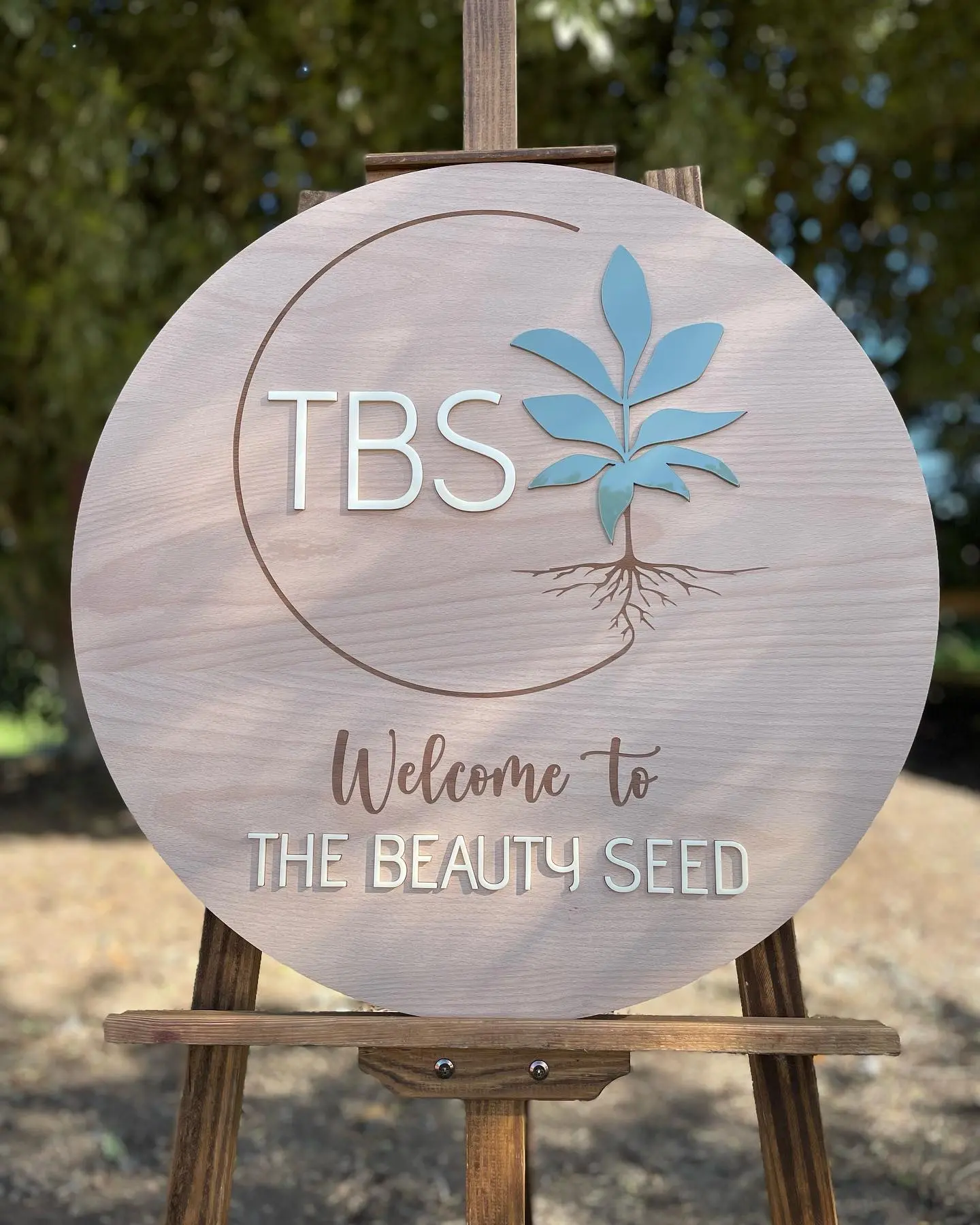 Acrylic business signage and QR code displays