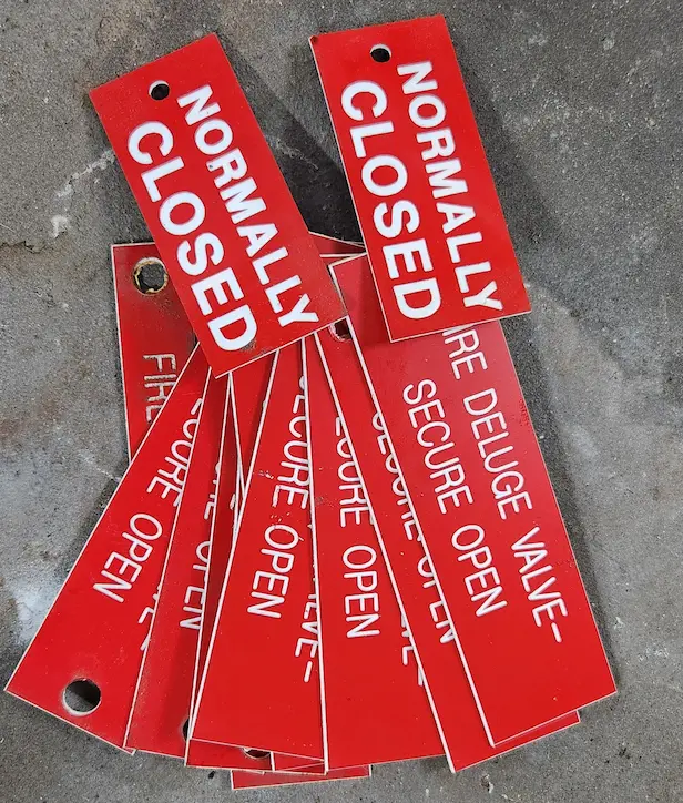 Custom UV-printed business identification display